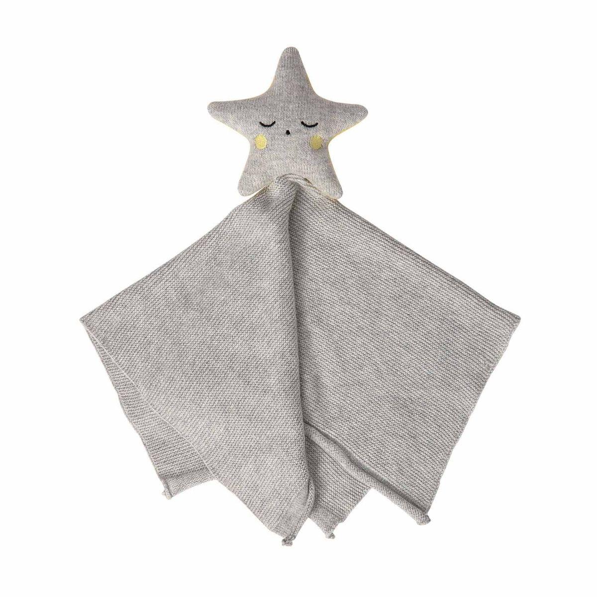 Clevamama Shooting Star Comforter Organic Cotton Knit - Grey